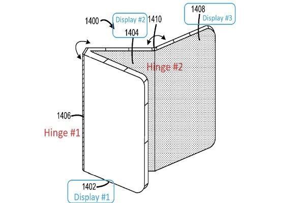 پتنت نو مایکروسافت موبایلی با 3 نمایشگر است