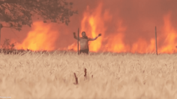 داستان مرد اسپانیایی در میان شعله های آتش