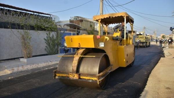 آسفالت معابر در روستای یونکی
